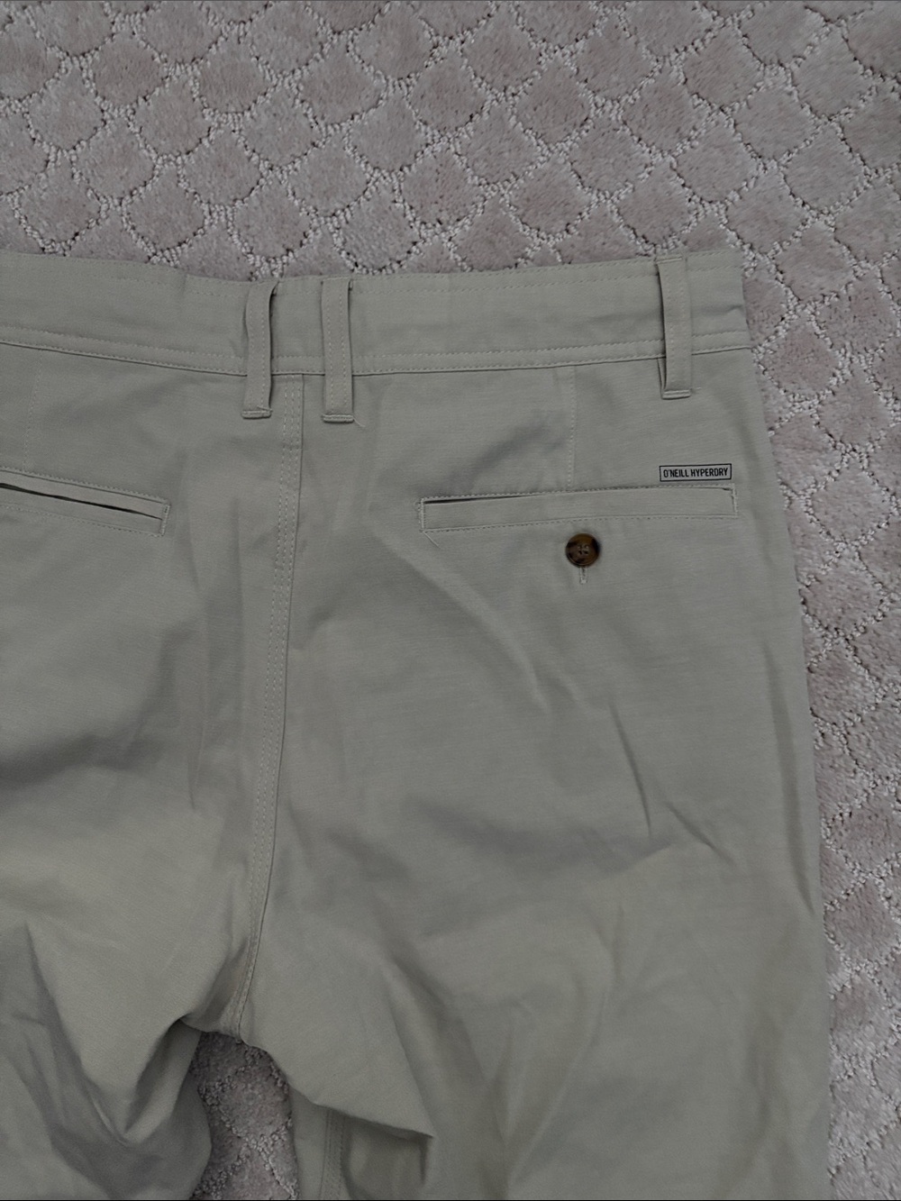 O'Neill Light Khaki Hybrid Flat Front Shorts 32 - Picture 3 of 3